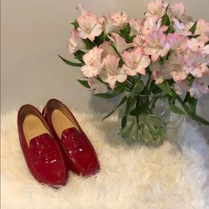 Cole Haan, Patent leather red loafers, Size 7